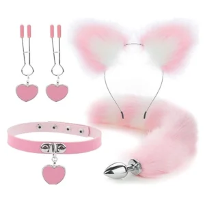 KIT ZORRA 4 Piezas (Color Rosa)