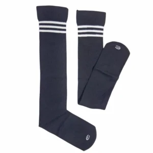 MEDIA BEISBOLERA NEGRA CON RAYAS BLANCAS BUCANERA