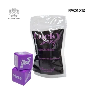PACK X12 DADO LUCKY POSES MORADOS
